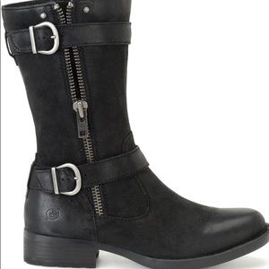 Born Black Erie Moto Boots